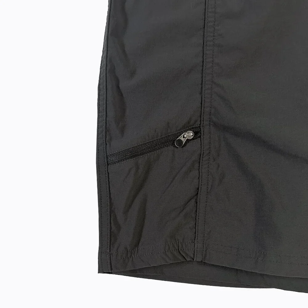 LL Bean Black Vista Trek Skort 8 Nylon Spandex Hiking Golf Tennis Pockets Sporty